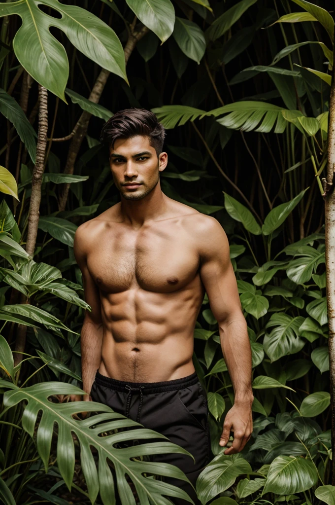 Man in jungle
