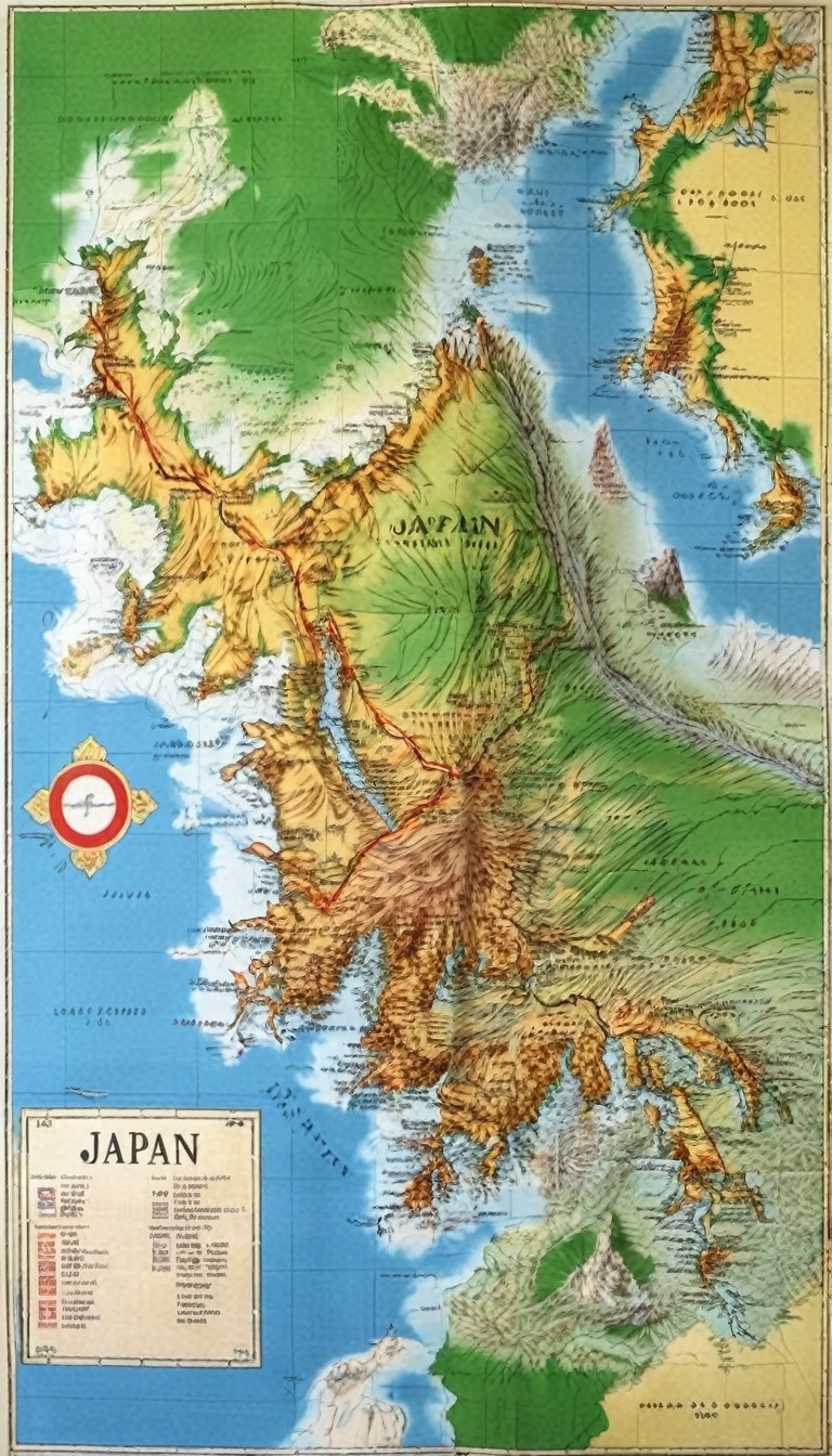 Japan map, Mt. Fuji