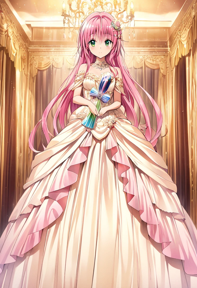 Full body, beautiful eyes , 1 girl , full body , cute girl , anime style , cute eyes , (standing up) , ( Princess trainers are usually dressed in elaborate, regal clothing reminiscent of royalty. They often wear flowing gowns with intricate designs, tiaras, and jewelry that signify their noble status.) , ballgown , puffy ballgown , (princess) , (Sleeveless gown) , (strapless gown)