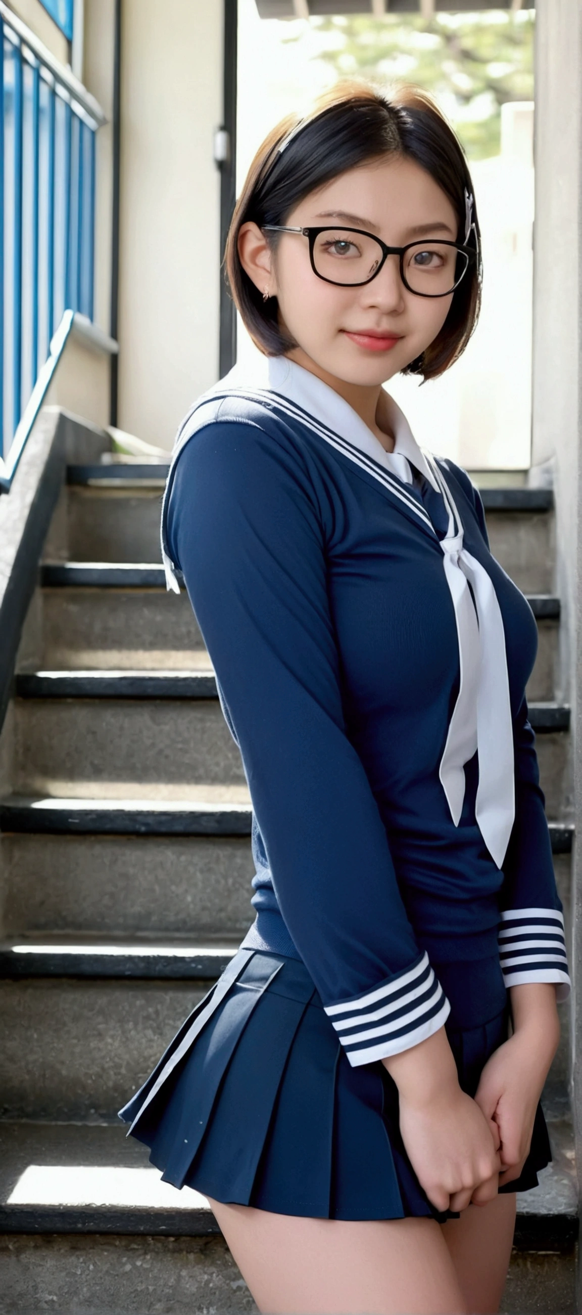 ((Japan'The most beautiful high school student))、((18 years old Ms.々Beautiful plump body))((Beautiful white skin))((Young and firm, huge breasts))、((He cut his black hair short、Wearing black-rimmed glasses。.))、((Put your hair behind your ears、Stick out your ears))((She has the face of a serious young lady like the president..))((Schoolgirl uniform))、((Skirt too short))、((My breasts are too big and my uniform'It will explode))((Hair band on arm))、((A serious and excellent student))、((Looking down at me from the top of the stairs at home))、((A glimpse of white underwear))、((An angelic smile))、((Ultra-realistic texture))、((Young sexual schoolgirls))、((Obscene thighs))、((The gap between her pure face and sexy body is amazing))、((She's plain but has the sexiest body in school.))、Faithful reproduction of photos