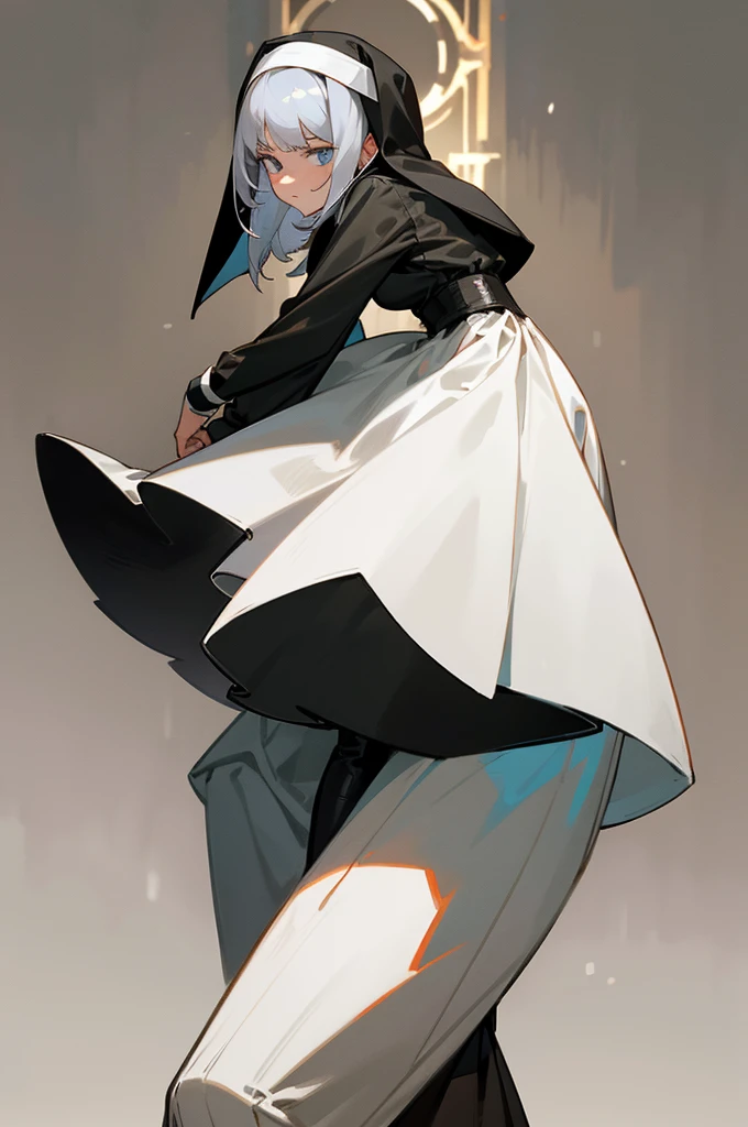 They were no longer in the formal attire they wore at the inn, but in comfortable clothes suitable for battle. Even Clara, the would-be saintess, was dressed in a leather-reinforced nun's habit. she had silver hair. land scape, carriege