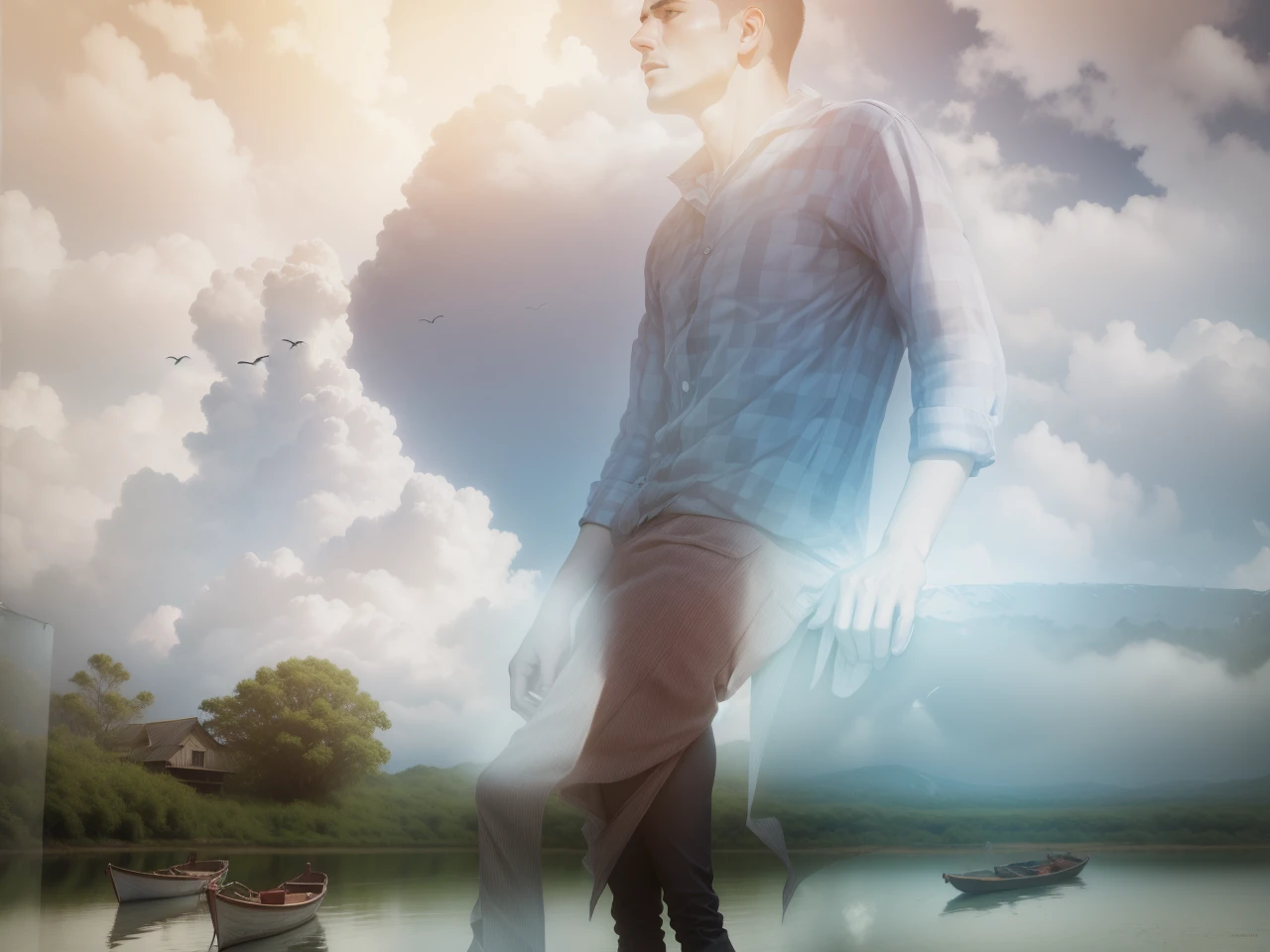 Background remove and sunrise background