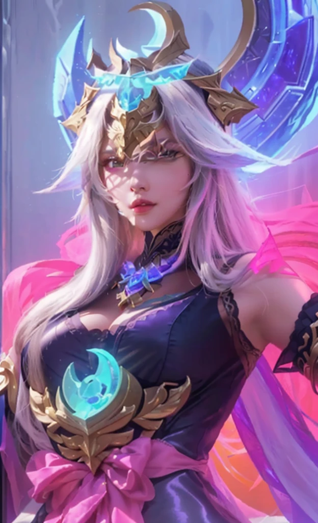 a close up of a woman in a costume lingerie suit, mobile legends, ashe, qiyana, astri lohne, irelia, freya, portrait knights of zodiac girl, godess, seraphine ahri kda, wild rift, riven, zenra taliyah, artgrem, style league of legends