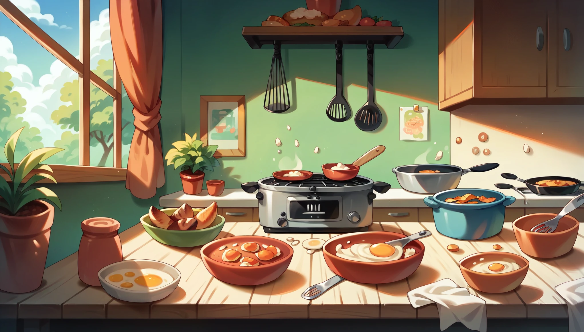 there are many different types of food on the table, pot, Ready to eat, Shot on a Sony Alpha 1 camera, cooking, Cooked, various items, Shot with the Nikon Z9, Shot on Sony Alpha 9, breakfast, #oc, # oc, cooking, Night setting, Dinner is ready, Taken with a Sony A3 camera, high-tech devices