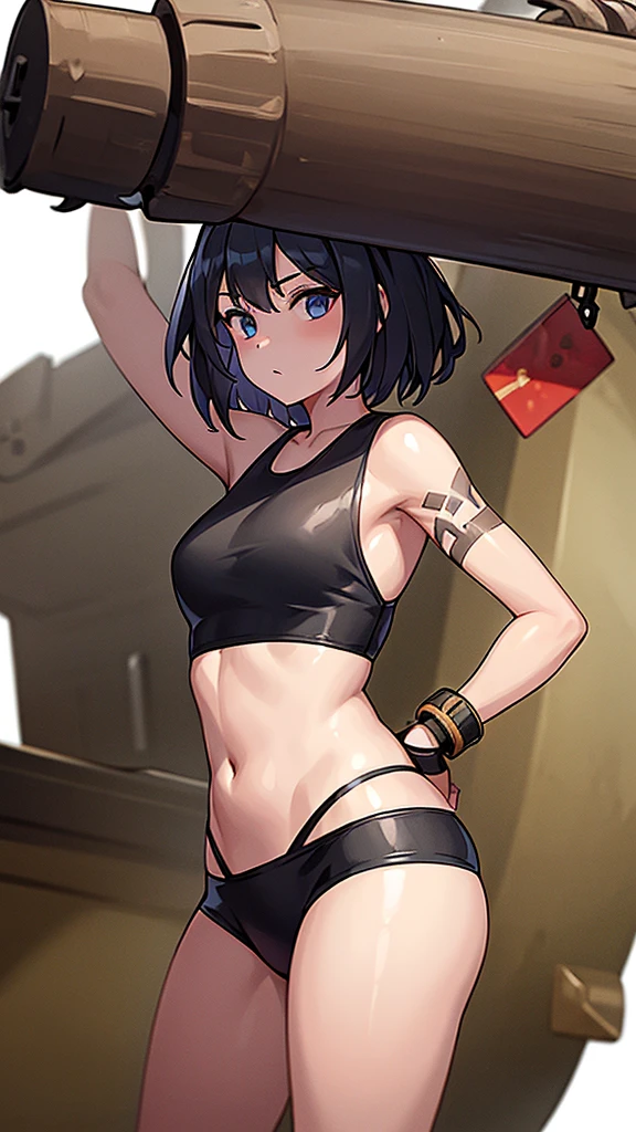 zzzGrace, black hair, ahoge, short ponytail, choker,large breast, mature woman,athletic body,navel,side-tie micro bikini, tools belt,(pubic hair),navel Piercing ,thigh belt,Gloves ,Dirty towel,dirty Towel around neck,
goggles on head, Sleeve belt,
Hotel room scenery, standing, close up, from the side , looking at viewer, body heat,Body steam ,hand on hip ,blemishes, oil stains on the face, stains all over the body,oil,Dust, dust stains, dust stains on the body,Dirty body,dirty face,body heat,Body steam,dirty body,