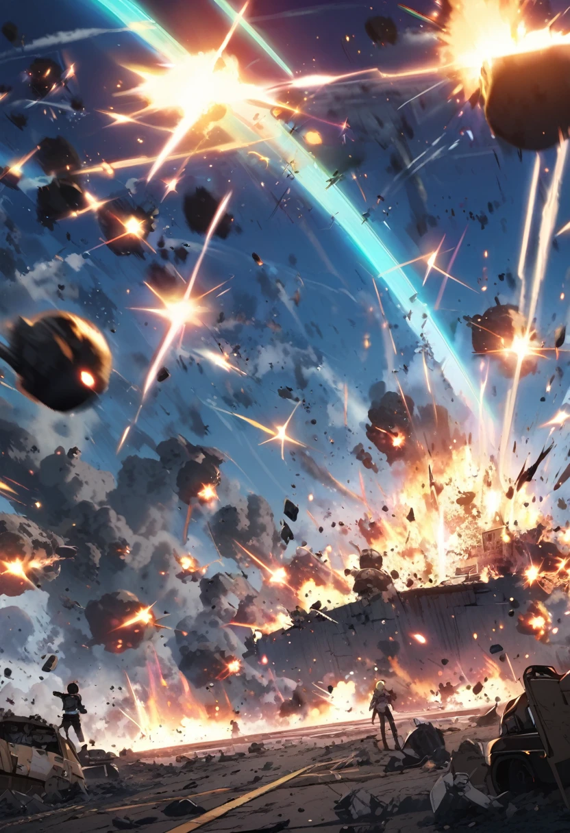 cosmic rays, bombing, destruction