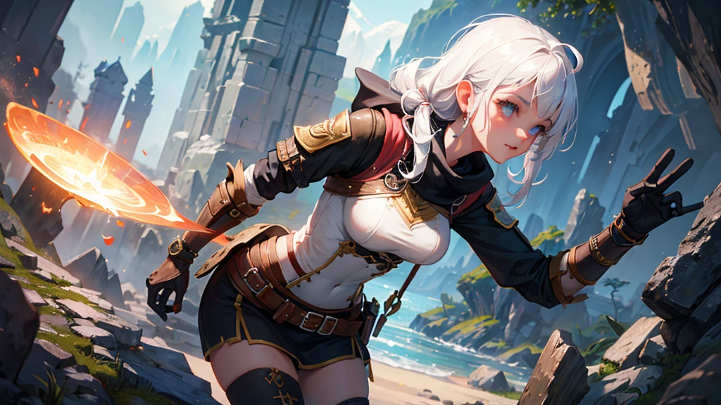 female fantasy adventurer, max detail, 8k,
