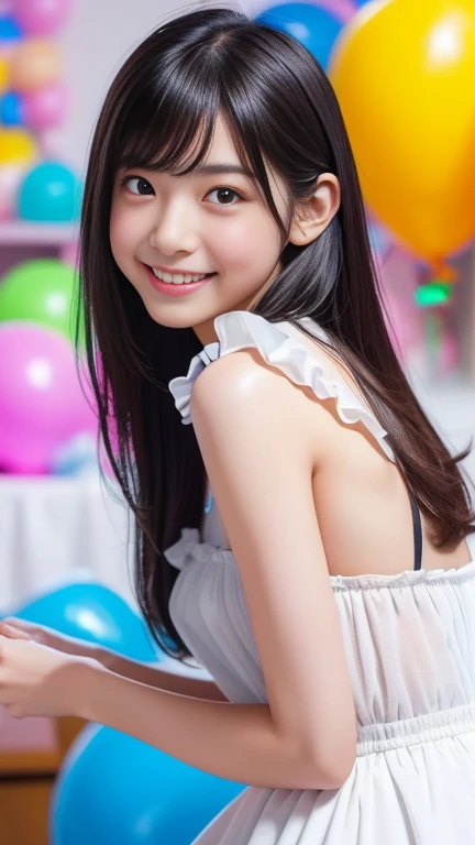 Soft tone photos, (((whole body)))、One Girl,japanese model girl,Side-by-side bangs,(Dark tanned skin:1.1),pretty girl,Flat Chest, break (Cute and pop professional photos:1.3), (The nostalgic Lolita-style T-back is cute.....:1.3), (in pretty girly colorful room, stuffed toy, balloon:1.3), break fun feeling,Cute feeling, (Dynamic pose:1.3),Dynamic Angle, (Talk to the next person:1.3), (Happy expression, Shining Eyes, smile:1.1), break (Absurd:1.3),8k,(Detailed Photos:1.5),(Detailed face and skin:1.3),(Ultra-high resolution:1.5),(Realistic:1.5),Symmetric, Clear Eyes,Well-groomed face,(Ray Tracing:1.3)
(Dynamic pose:1.3),Dynamic Angle,
(Talk to the next person:1.3),
(Happy expression, Shining Eyes, smile:1.1),
break,smile
(Absurd:1.3),8k,(Detailed Photos:1.5),(Detailed face and skin:1.3),(Ultra-high resolution:1.5),(Realistic:1.5),Symmetric, Clear Eyes,Well-groomed face,(Ray Tracing:1.3)