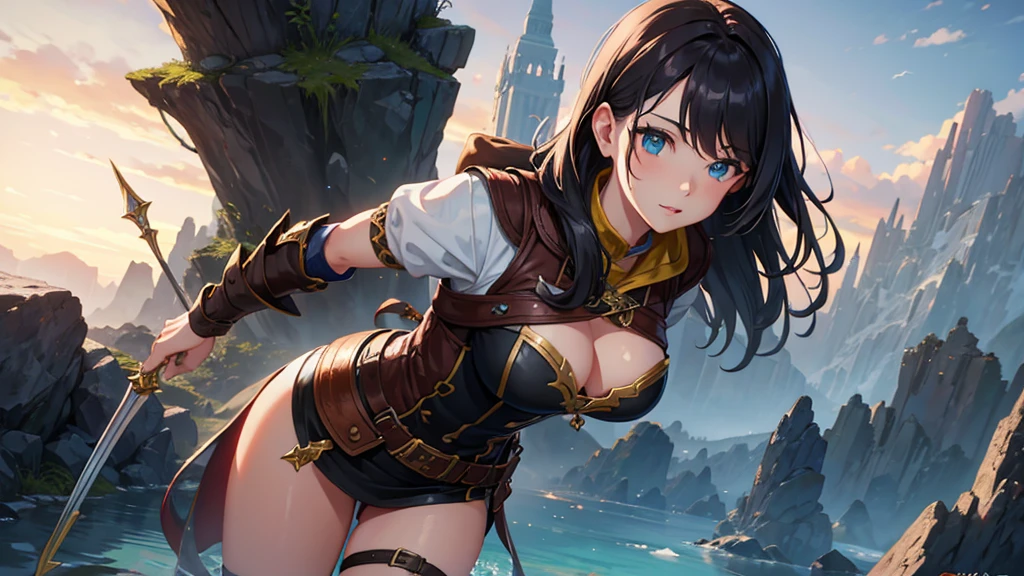 female fantasy adventurer, max detail, 8k,
