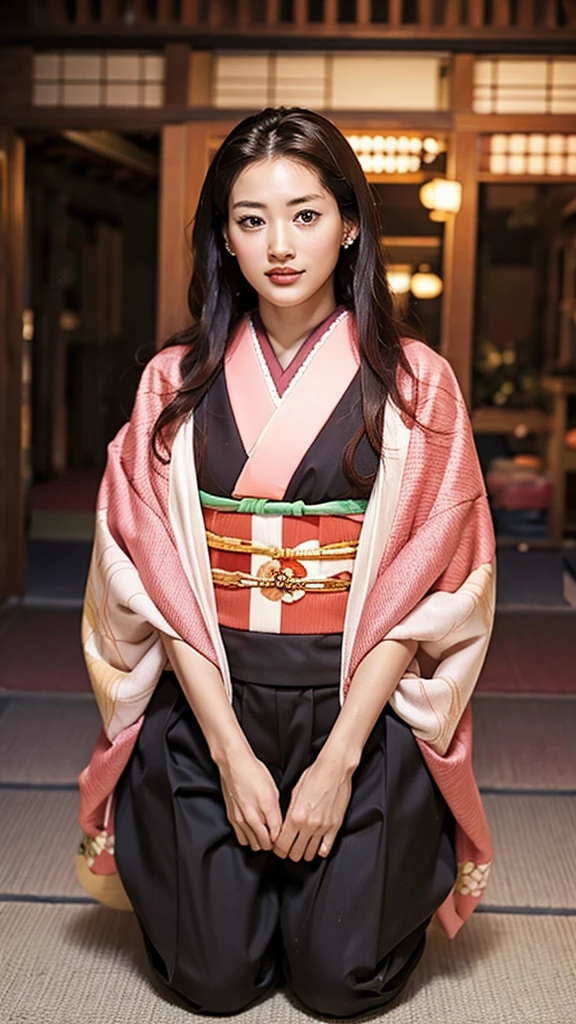 Cute Japanese woman, (), (very cute face), white moisturized skin, looking at the camera, melancholy expression,
BREAK,
Idol,
BREAK,
(wearing cute kimono: 1.3), (highly revealing kimono), very large earrings, short length,
BREAK,
(long hair), (pink hair: 1.4), (wavy hair), (gradient hair: 1.3), (red hair at the end),
BREAK,
(realistic: 1.3), masterpiece, perfect lighting, (ultra-high resolution), (8K), (highly detailed: 1.4), (from the front), (full body: 1.4), (symmetrical: 1.2), (one shot),
BREAK,
(Shibuya city in Japan: 1.2),
BREAK,
(Demon Slayer: 1.4),
BREAK,