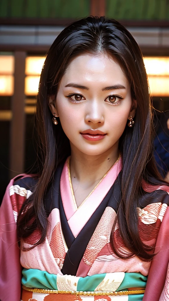 Cute Japanese woman, (), (very cute face), white moisturized skin, looking at the camera, melancholy expression,
BREAK,
Idol,
BREAK,
(wearing cute kimono: 1.3), (highly revealing kimono), very large earrings, short length,
BREAK,
(long hair), (pink hair: 1.4), (wavy hair), (gradient hair: 1.3), (red hair at the end),
BREAK,
(realistic: 1.3), masterpiece, perfect lighting, (ultra-high resolution), (8K), (highly detailed: 1.4), (from the front), (full body: 1.4), (symmetrical: 1.2), (one shot),
BREAK,
(Shibuya city in Japan: 1.2),
BREAK,
(Demon Slayer: 1.4),
BREAK,
