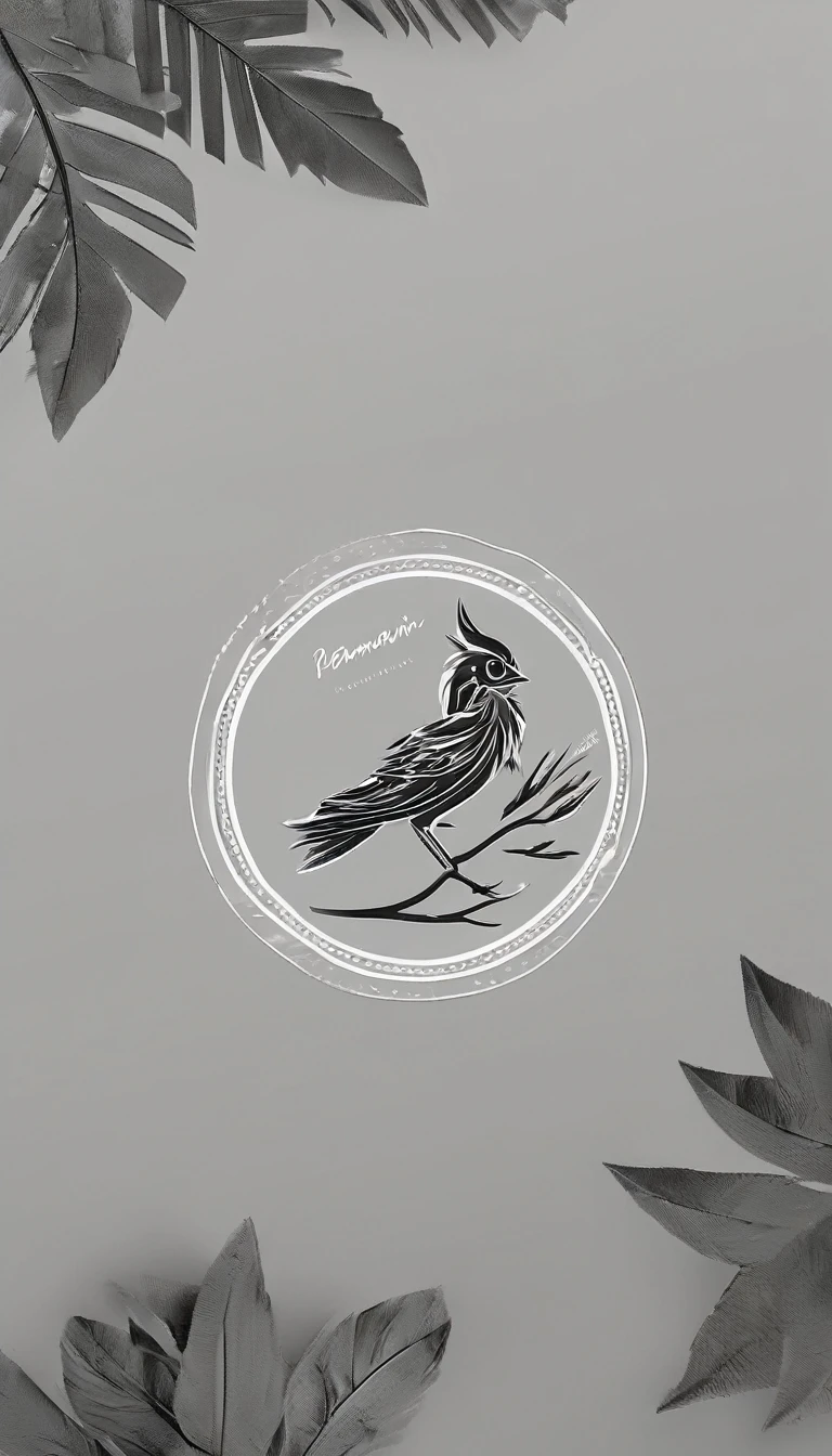 A minimal, modern, simple, cinematic logo design for the brand “Penamemoria". Create a modern, minimalistic, high-quality, logo of a boy-feather