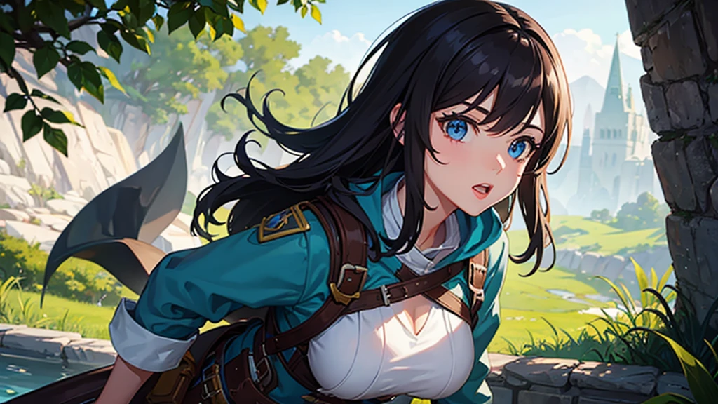 female fantasy adventurer, max detail, 8k,