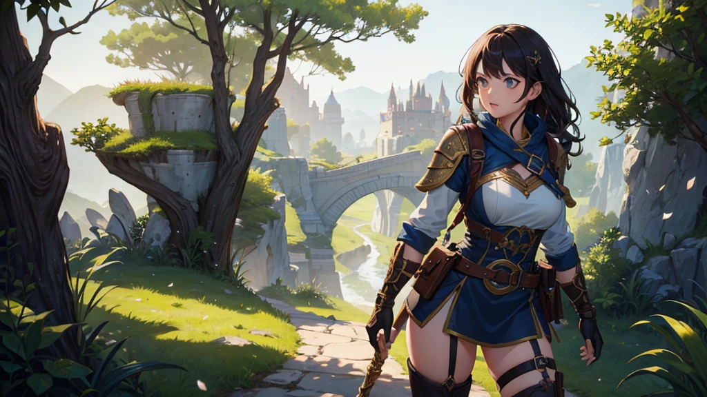 female fantasy adventurer, max detail, 8k,