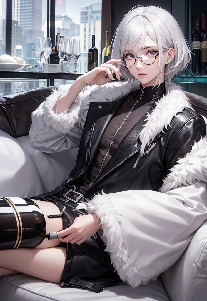 anime style, furry male, white fur, wearing suits, blue eyes, working hard, sit on office chair, office on the background --auto --s2