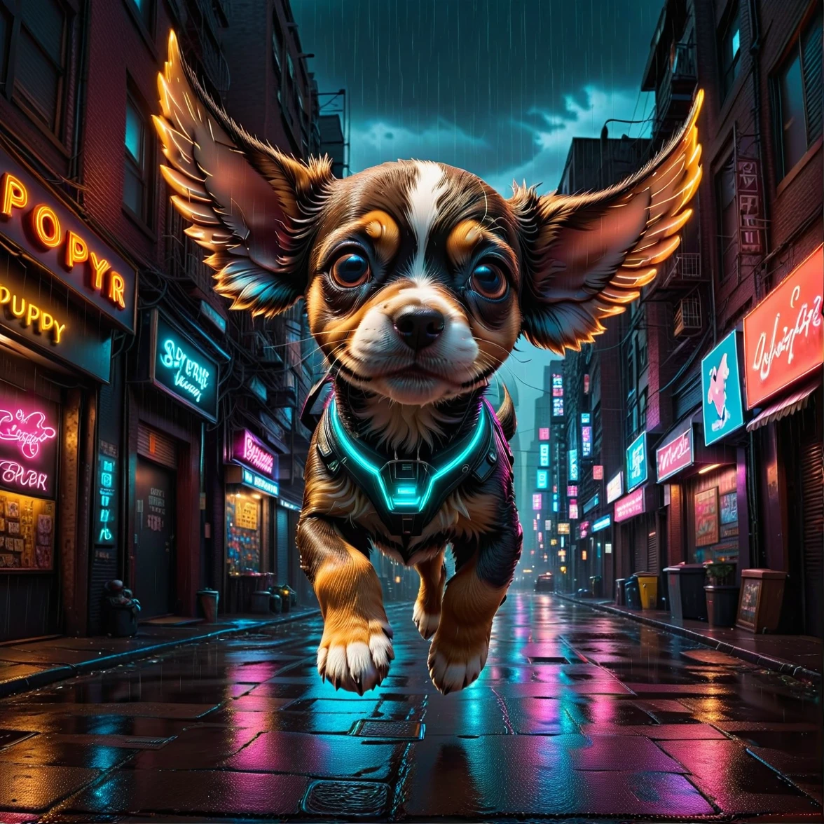 （0721）Today's challenge theme：Flying Puppy/飞天小狗/飛んでいる子犬