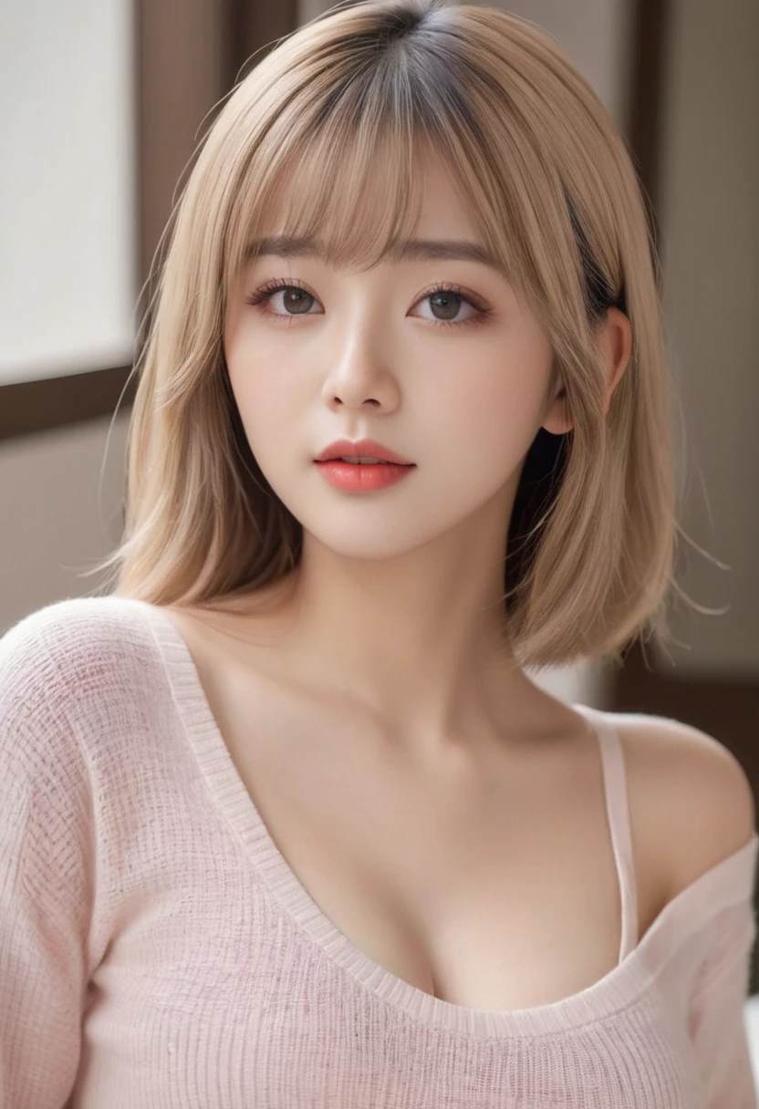 Gentle and beautiful woman, full body photo ,(( chubby face)), perfect body , double eyelids, smart peach blossom eyes, pink lips, small nose, focused face, face close-up, realistic photo ,  ultra-high-definition, super detailed , (( shoulder white knit clothing )) , (( beautiful skin )) , ((white jean short pants)) ,(((long hairstyle , long hair , light golds blonde hair , hair blonde , full bangs hair))),((hair blonde light gold)) , beautiful girl , 1 girl , 20 year old girl , (( closed clothes )) but real big chest  , Perfect body , slim but chubby body , candid pose, cute girl , pretty girl , realistic photo, (extremely detailed, hyper detailed), soft lighting, raw, hdr, 8k textures, extreme detail, ((hight detailed skin texture)) , ((croptop long sleeve)) , ((bare shoulder)) , high epic details, high sharpness, (big breasts), closed clothes , ((extremely super detailed dress)), ((high detailed realistic skin face)),((highrest realistic photo)), ((super detailed face)),((chubby body)),(((high details pose posing))), pretty girl,((hyper realistic photo)), ((mirror selfie photo , random photo  , candid mirror selfie)), ((realistic photo)) , mirror selfie , ((mirror selfie photo)) , selfie photo selfie , realistic photos , (( big breast )),(( realistic breast )) , ((beautiful breast)) , ((realistic chest)) , (( head of  chest )), (( big chest )) , ((( real big breast ))) , full bangs hair , sexy breast , ((big boobs)) , ((real big breast)), (( realistic breast )) , (( big breast )) ,(( fashion croptop , realistic photo, style pose , big chest, cute face )),((selfie photo, random selfie, candid selfie , bare shoulder, bare neck))