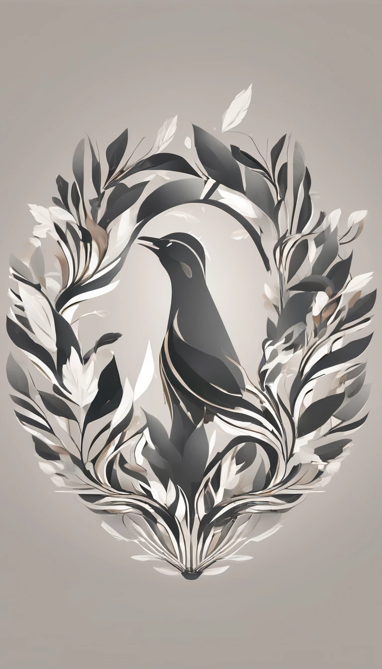 A minimal, modern, simple, cinematic logo design for the brand “Penamemoria". Create a modern, minimalistic, high-quality, logo of a boy inside a nest made of feathers. The logo must be a symbol for dreams, stories, memories, music and imagination.
