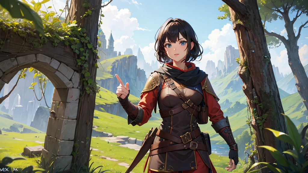 female fantasy adventurer, max detail, 8k,