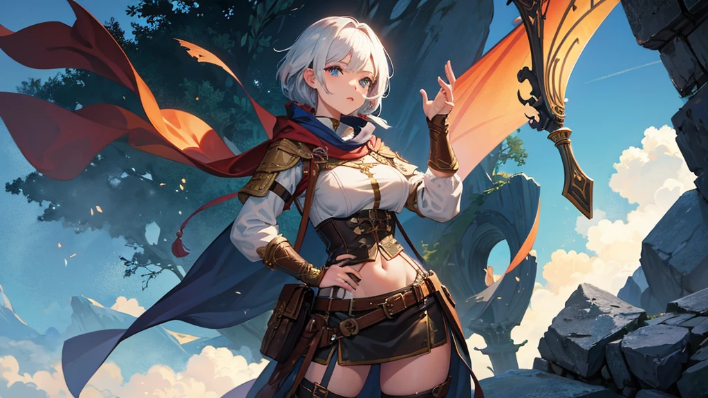female fantasy adventurer, max detail, 8k,