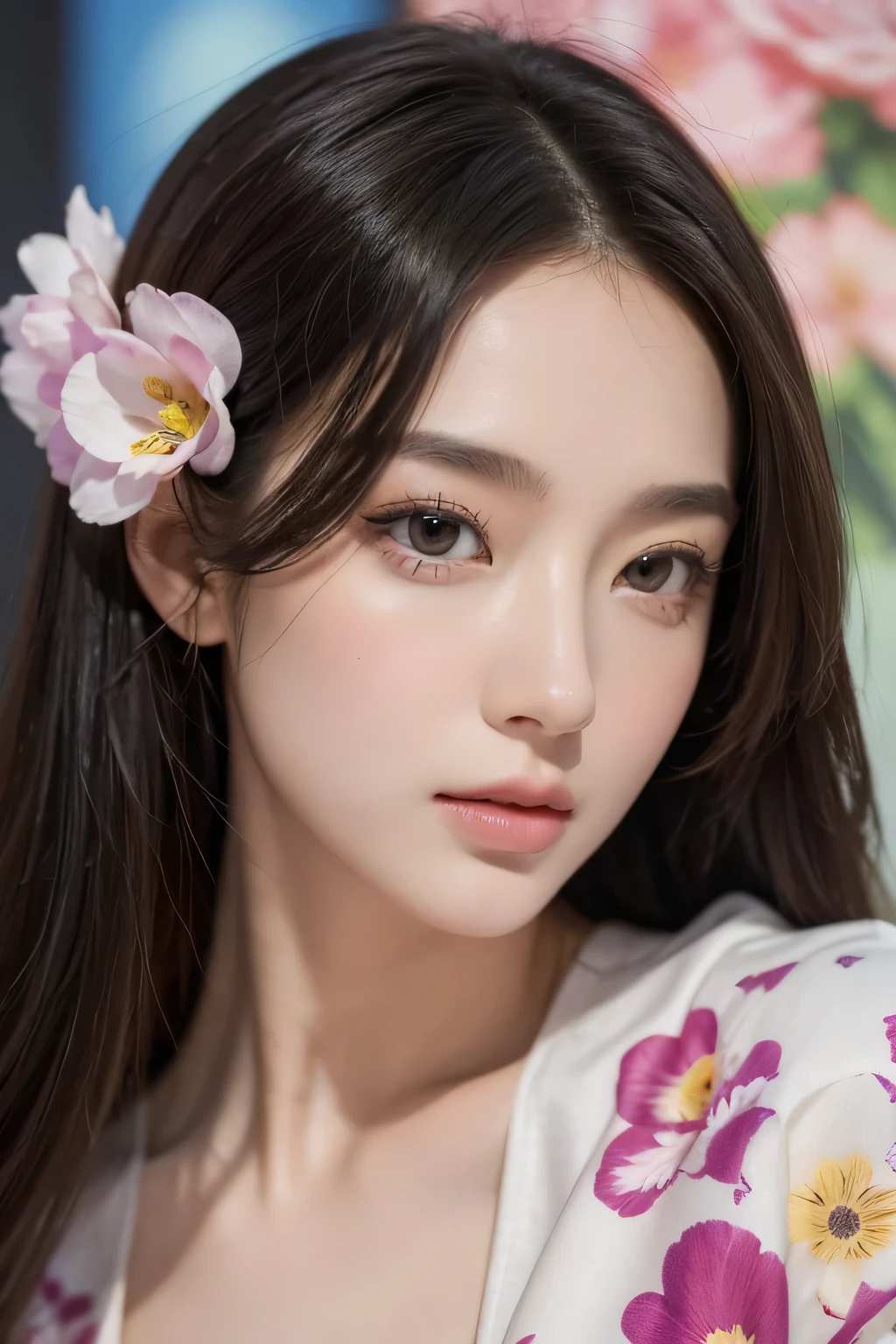 (masterpiece, Top quality, best quality, Official Art, beautiful and aesthetic:1.2), (1 female), Extremely detailed,(fractal art:1.3),rich and colorful,The most detailed, Background masterpiece with fractal and mechanical steampunk details,best quality,Super beautiful face,Charming eyes