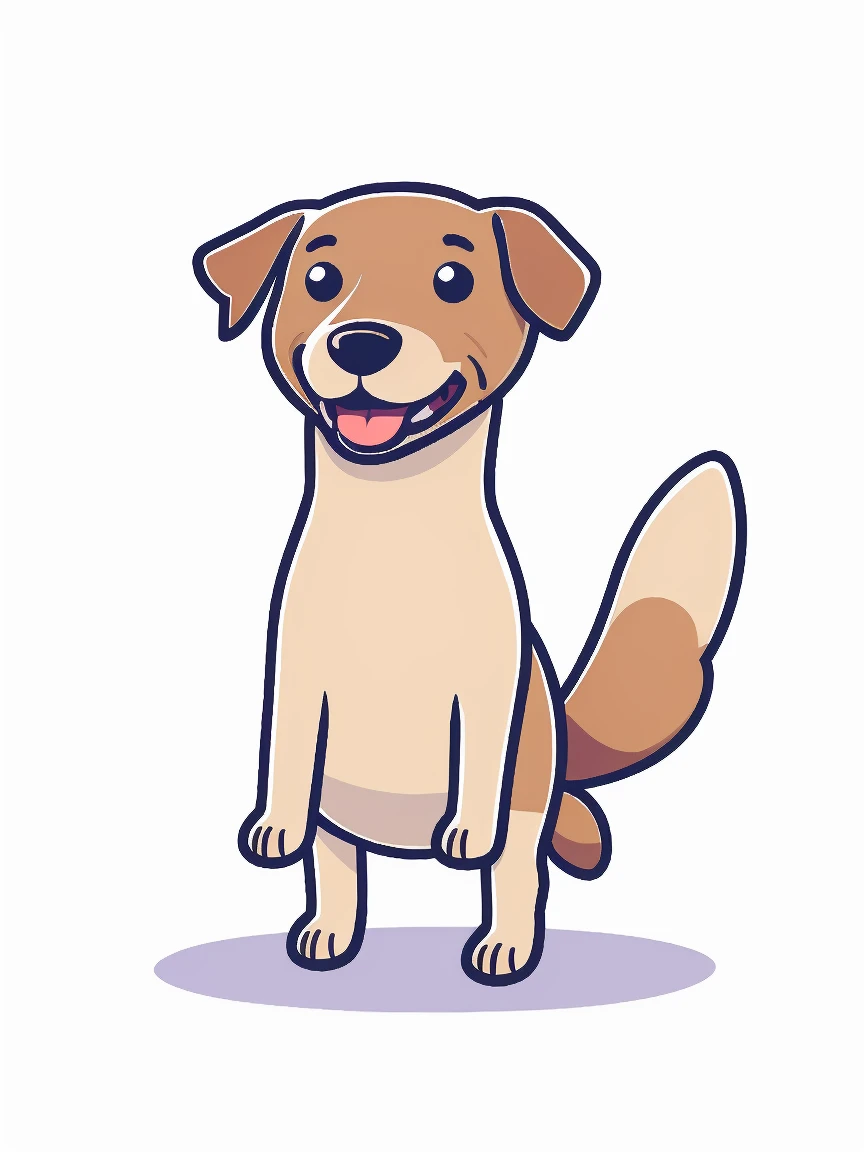 masterpiece, best quality,tuya style, icon design, tuya style, icon design, dog, Dog flying in the sky,With wings