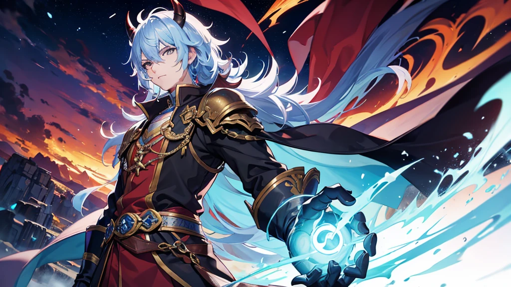 isekai male demon king , max detail, 8k,