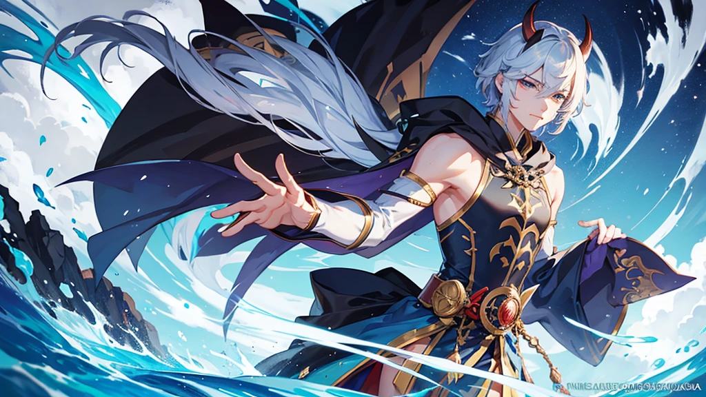 isekai male demon king , max detail, 8k,
