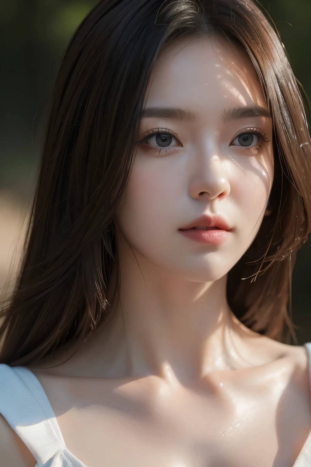 (masterpiece, best quality:1.3), high resolution, (8K resolution), Ultra-detailed portrait:1.1), crazy, Stop Movement, fear, outdoor, No humans, landscape, Reality, (detail:1.2), Volumetric Lighting,masterpiece,best quality,Super beautiful face,Side Breast,Charming eyes