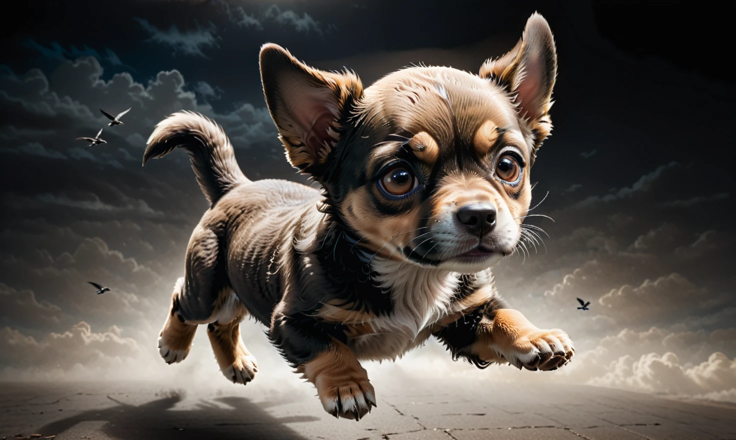 （0721）Today's challenge theme：Flying Puppy/飞天小狗/飛んでいる子犬