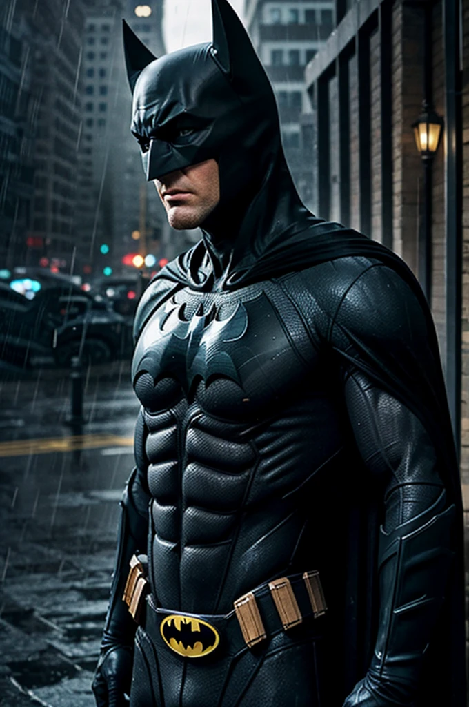 batman in rain 
