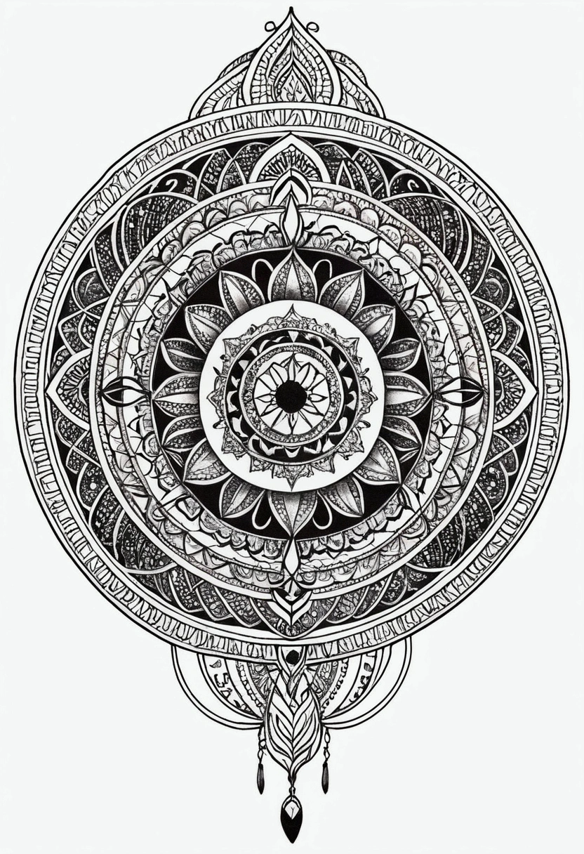 Scorpio and libra tattoo mandala