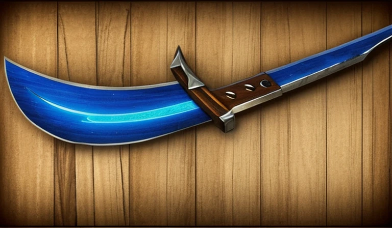 A blue fireball is drawn on the wooden stick, ax element,  Fantasy weapons = Fantasy weapons,  concept art, Weapon design, weapons concept art, role playing game project, concept art, concept art, hammer weapon