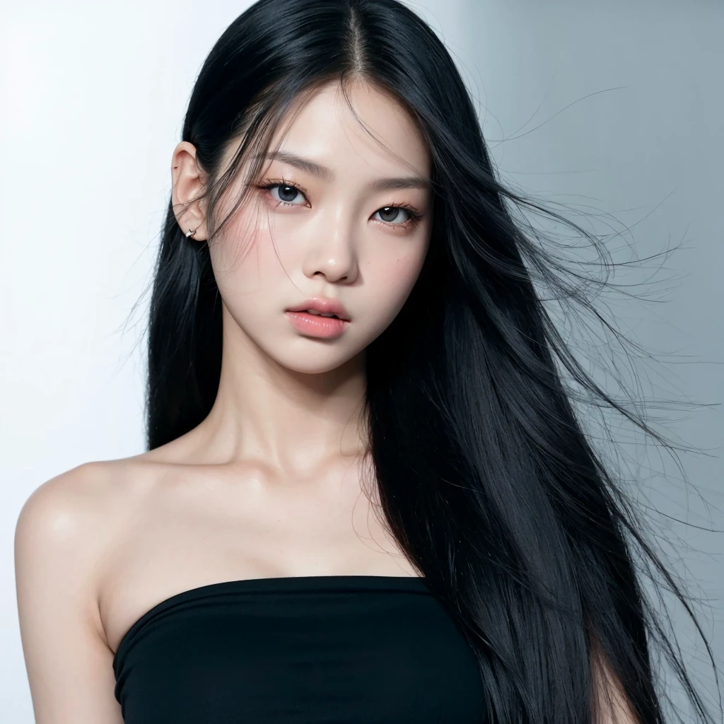 jennie pink black, blackpink jennie portrait, Beautiful young Korean woman, Leaked image, kim jennie de blackpink