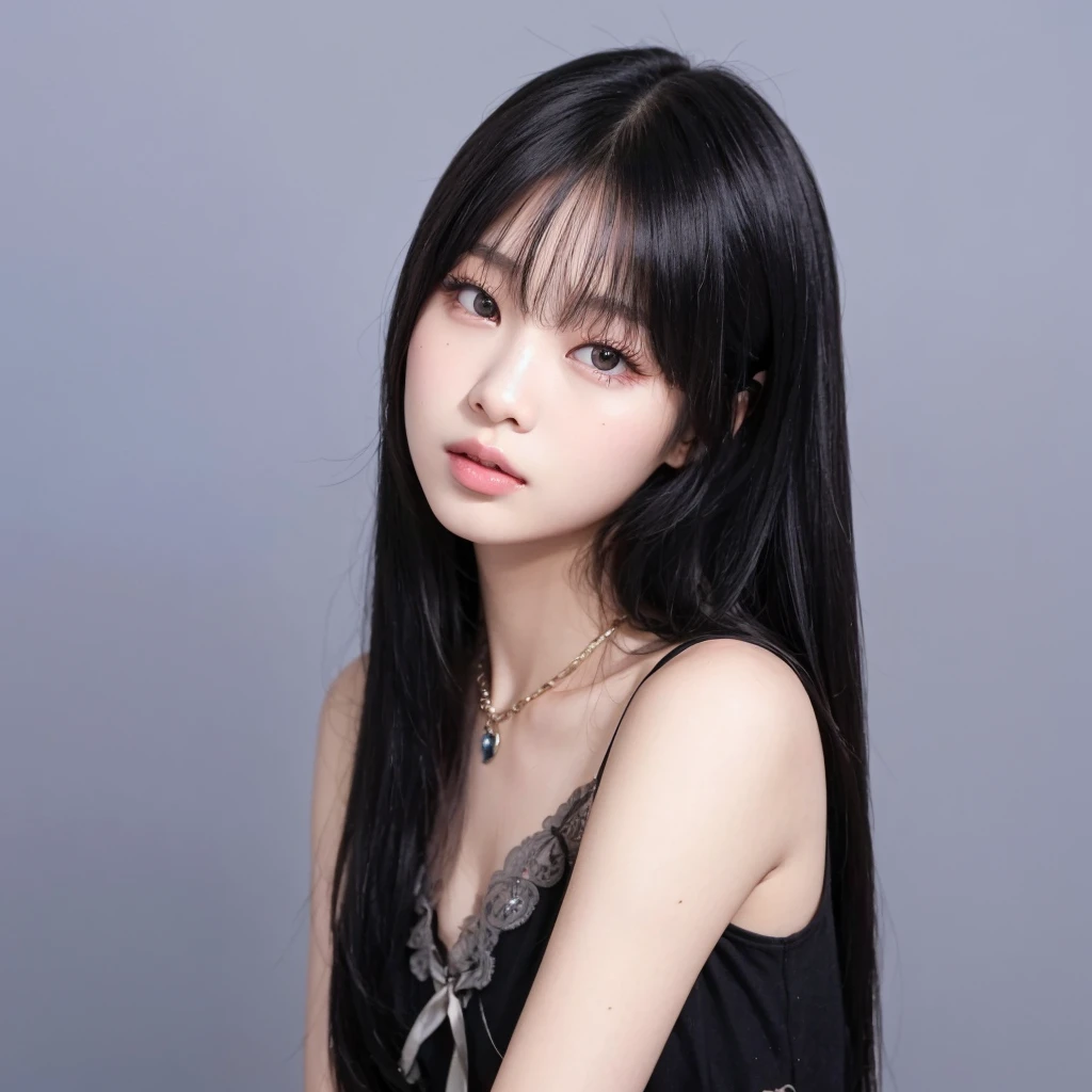 jennie pink black, blackpink jennie portrait, Beautiful young Korean woman, Leaked image, kim jennie de blackpink
