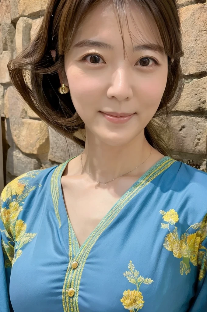 ((Highest quality)), ((masterpiece)), (detailed),Perfect Face,Japanese,landscape,Mature Woman,Upper Body