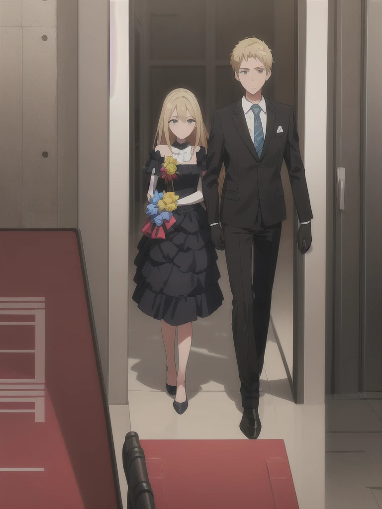 (in hotel, masterpiece, best quality:1.2), 1girl, modify body, waving hair, ((elbow gloves)), wedding ceremony,
BREAK
1boy, handsome, blond hair, gorgeous suit
