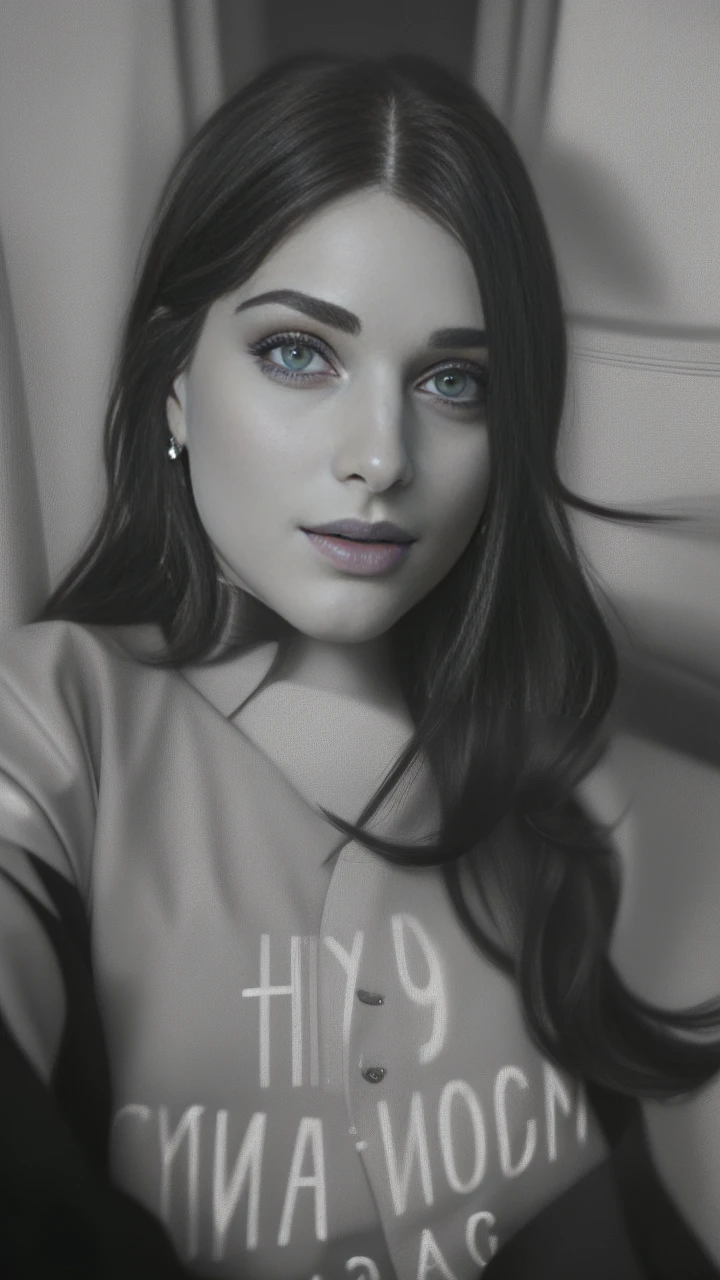 (The best quality,realist:1),sexy, happy, red jacket, Detailed eyes and lips, Bold expression, long loosely black hair