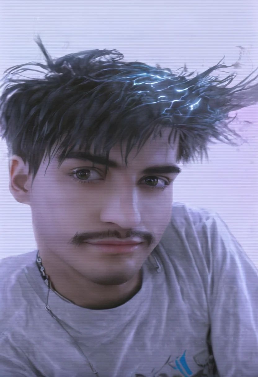 Change background cyberpunk handsome boy. realistic face.