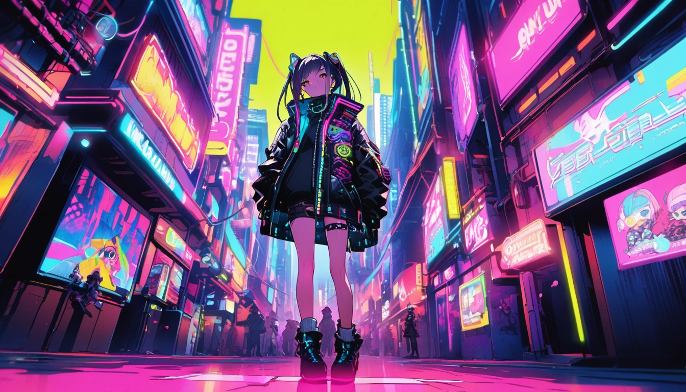 Neon Town、cyber punk、