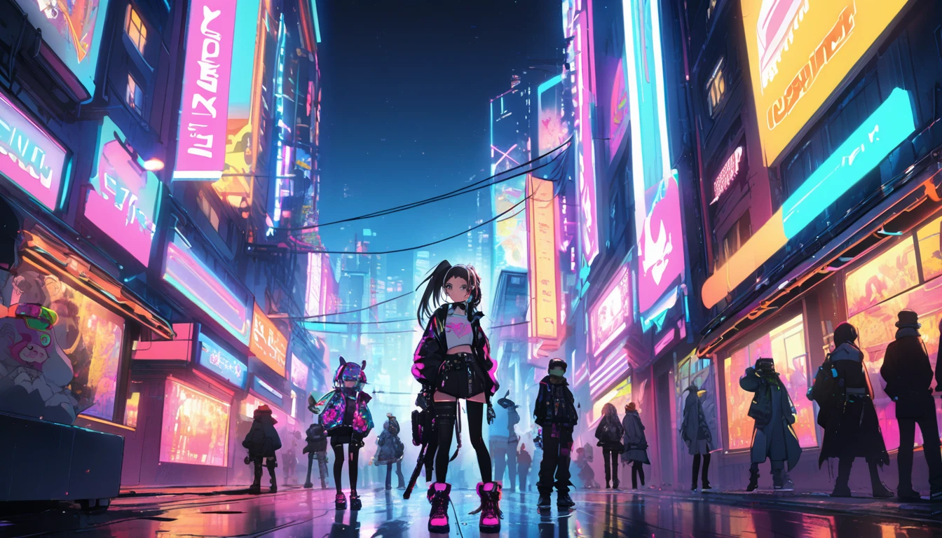 Neon Town、cyber punk、