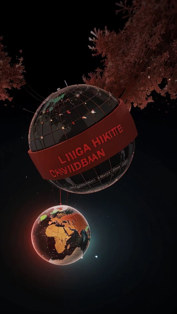 video starting with a 3D animation of a world map. The map gradually fills with a red color, representing the spread of chronic diseases. Overlay text appears: 'Chronic diseases are the leading causes of death globally.' Include a visual of a bar chart indicating high mortality rates from diabetes, hypertension, and cardiovascular diseases