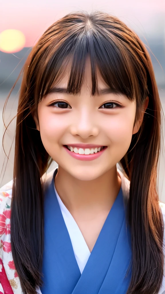 Looking at the camera,(((Highest quality, 8k, masterpiece))), Sharp focus, (Beautiful woman with perfect figure), thin, (Hairstyle: superior)), ((kimono: Cane)), street: 1.2 非常に詳細な顔と肌の質感 詳細な目 double eyelid ランダムな姿勢, (smile),ssuperiorer cute Japan person,ssuperiorer beauty Japanese girl, Realistic Face, double eyelid,smile,Summer festival , At sunset , Beautiful Teeth , Fireworks Background.