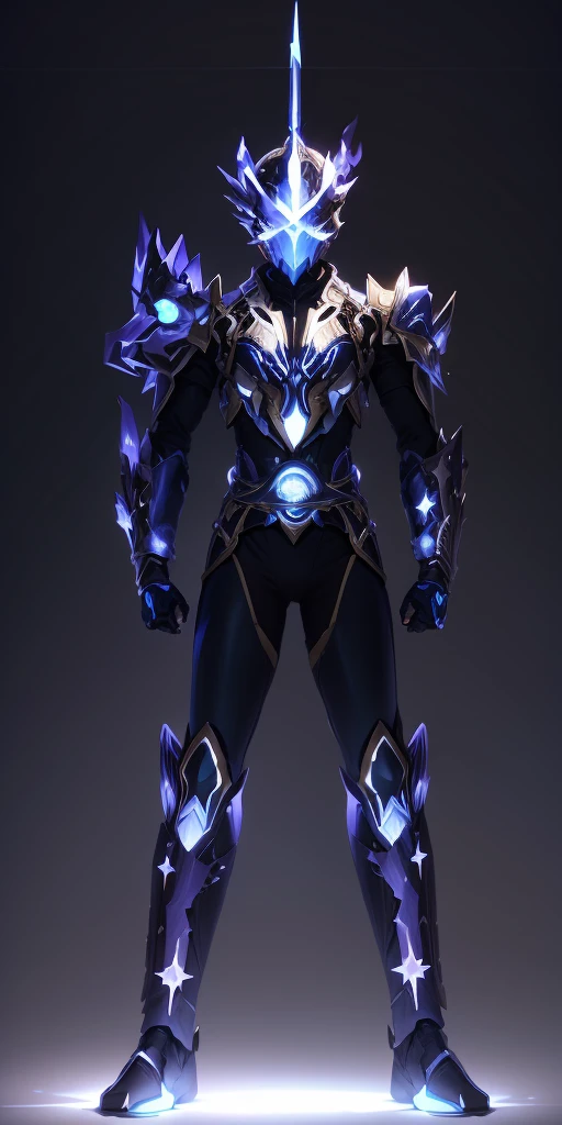 The color changes from starry sky to blue and purple,Some starry blue and starry purple(Ensure its layering and armor texture,Starry sky color as main color,Change the middle to a mirror image)
