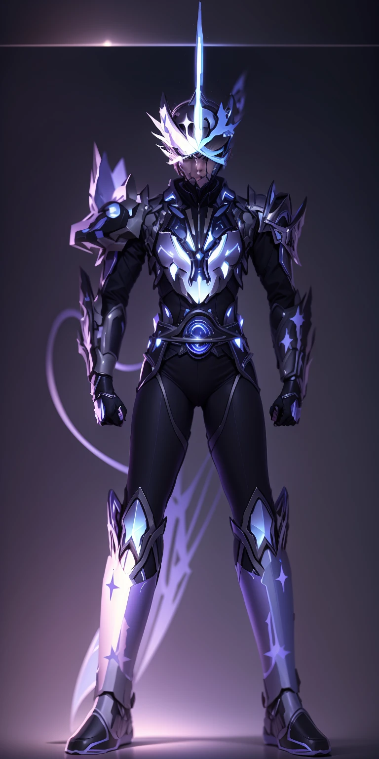 The color changes from starry sky to blue and purple,Some starry blue and starry purple(Ensure its layering and armor texture,Starry sky color as main color,Change the middle to a mirror image)