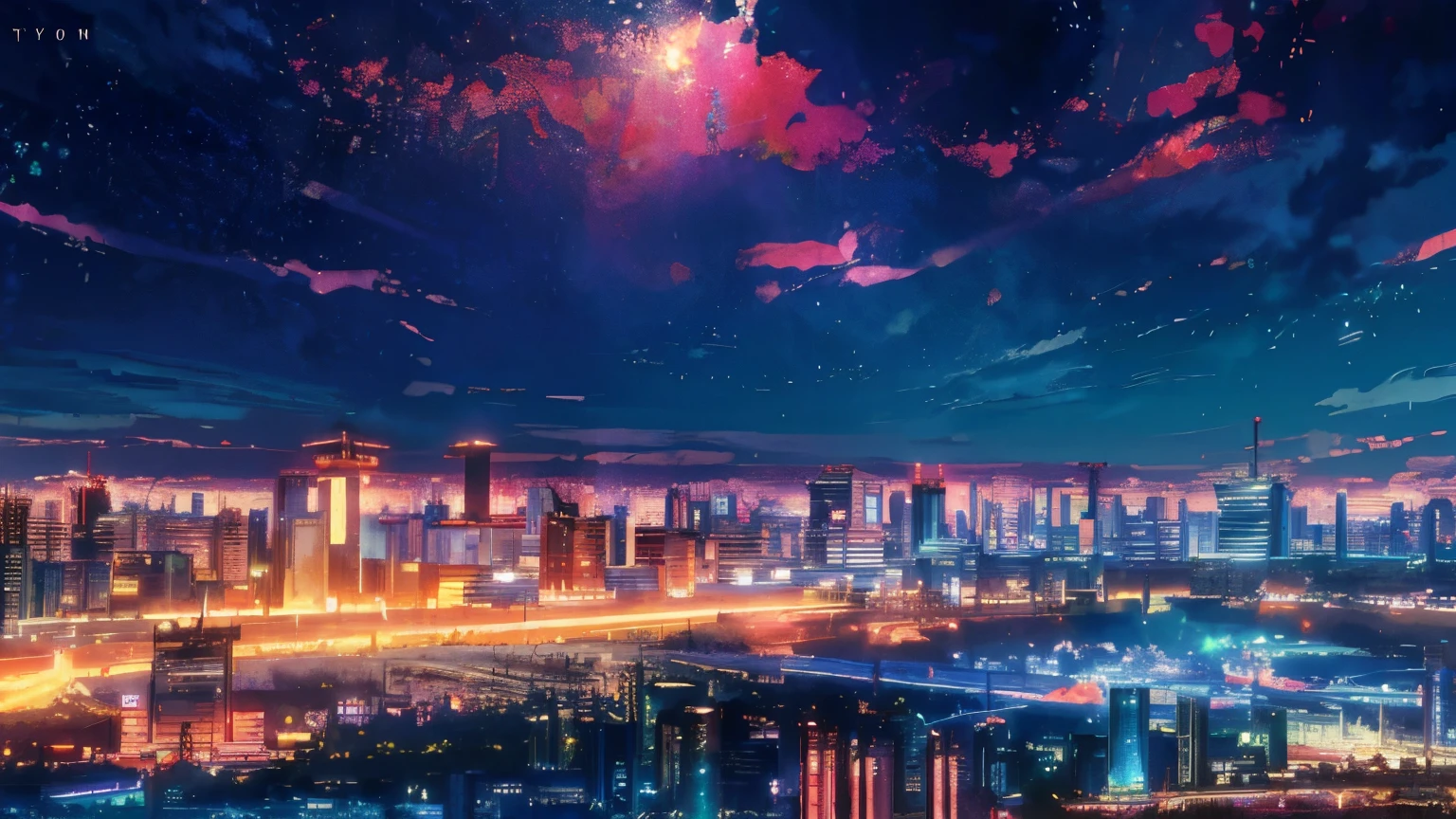 The deserted ruins of Tokyo city。Written by Makoto Shinkai, anime art wallpaper 4k, anime art wallpaper 4k, Anime Art Wallpapers 8K, anime wallpaper 4k, anime wallpaper 4k, 4k anime wallpaper, Anime Sky, Awesome Wallpapers, Anime Background, Anime Background Art
