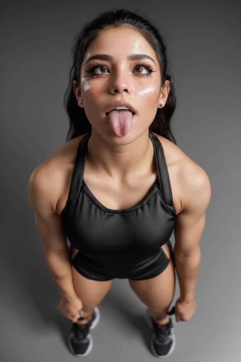 NSFW,NSFW, open legs pose, naked pussy , Indian gym girl posing for a photo in gym clothes , 26 years old, 8k, high quality,Super detail,detalle de masterpiece ojos marrones,beautiful face((parts:0.4),very detailed skin:1.4),detailed lips, Whole body, negro,medium jet negro hair, smile like a heavenly angel, (light smile:0.2), textured body, cutest belly , medium soft and firm, perfect round ass,small nails,her lips are like beautiful rose flowers , Alone,Model ,shadow, blush,in love, Detailed natural skin texture, seductive look, detailed lighting, shallow depth of field, DR, (masterpiece:1.2),(CGI art:1.3),(realist:1.5),(post processing:1.3),(sharp focus:1.3),8k, ((gym clothes)), ((view from above)),(detailed face:1.2), (detalle de shadows altas:1.2) ,(illustration:1.2), ((HdR)), Gym clothes，very beautiful female figure，，pure desire，gym background，rose，