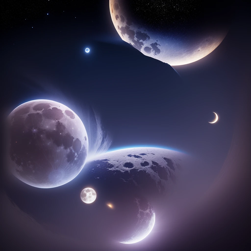 there is a white Light hanging from a ceiling with stars, Lunar光, Light, float under moon Light at night, Beautifully illuminated, Shining crescent, beautiful moon Light, beautiful and smooth soft Light, Beautiful and elegant, two moons Lighting, Bright Moon, Lunar, moon Light, good quality Lighting, high quality Lighting, favorite, ✨🕌🌙, CR3's