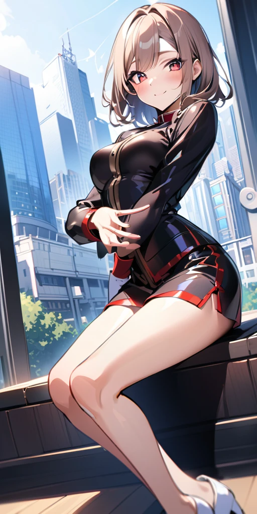 ((Highest quality、masterpiece、Anime Style、Highest quality、High resolution、8k、detailed、ultra-detailed:1.3))、Long legs、Sharp focus:1.2, Beautiful woman with perfect figure:1.4、(smile:1.2), double eyelid、30-year-old woman、Sexy pose、((((Shut your mouth.、One Woman、ワンピース:1.5)))),The background is tokyo
