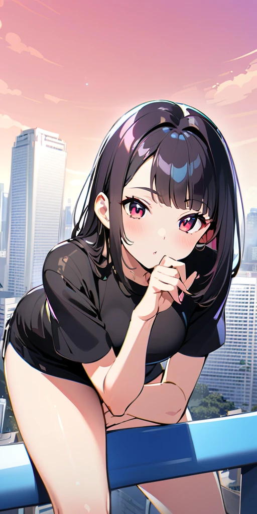 ((Highest quality、masterpiece、Anime Style、Highest quality、High resolution、8k、detailed、ultra-detailed:1.3))、Long legs、Sharp focus:1.2, Beautiful woman with perfect figure:1.4、(smile:1.2), double eyelid、30-year-old woman、Sexy pose、((((Shut your mouth.、One Woman、ワンピース:1.5)))),The background is tokyo